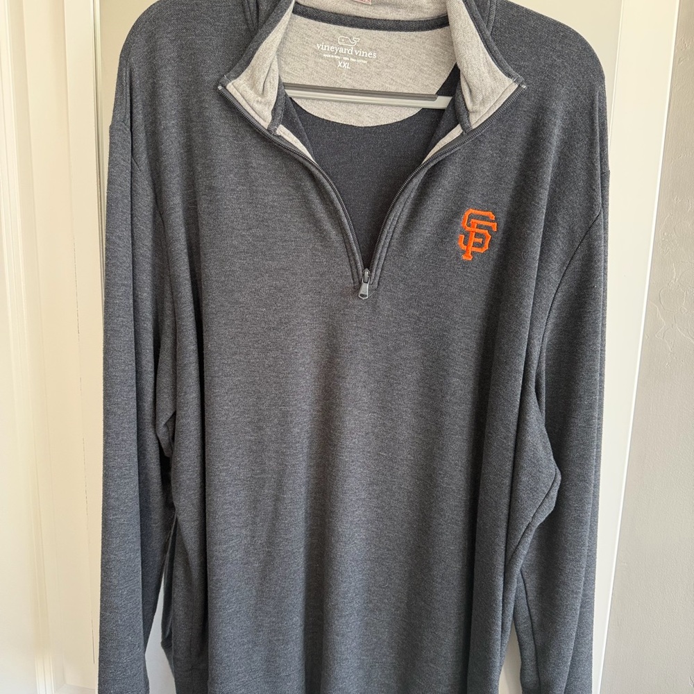 Vineyard Vines Gray Pullover San Francisco giants